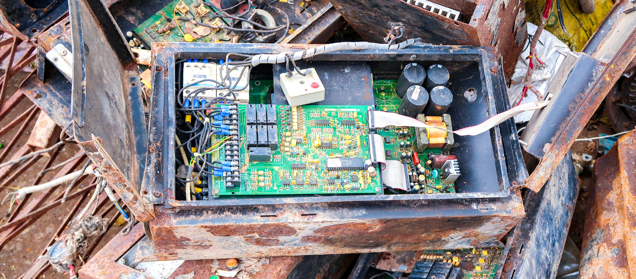 dark side of electronic recycling tv in a landfill dark side of electronic recycling tv in a landfill