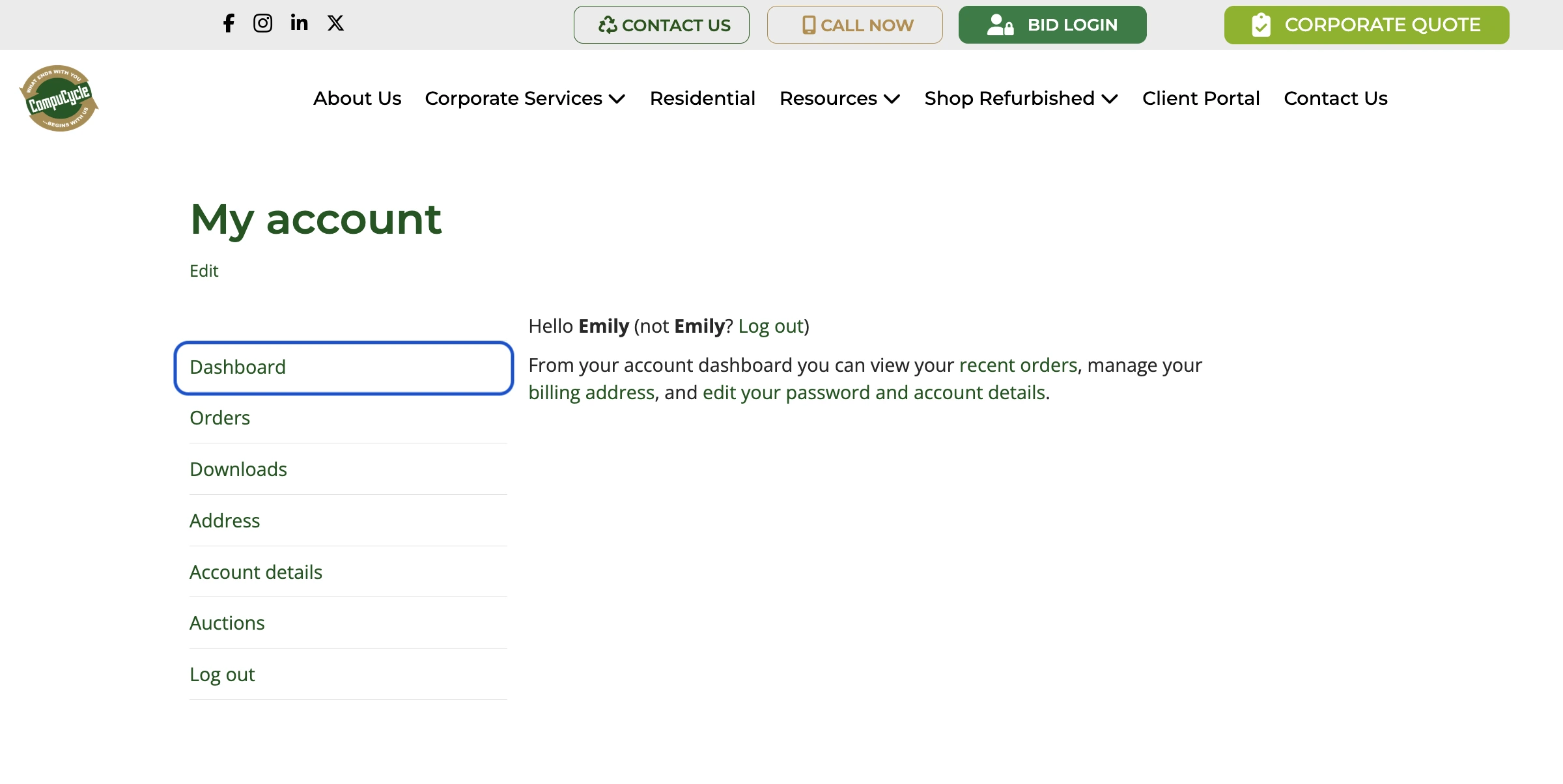 my account dashboard auction help compucycle my account dashboard auction help compucycle