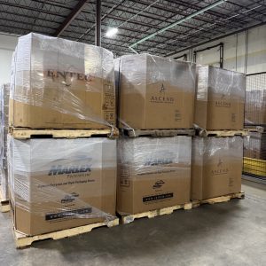 so 9520 pallets stacked