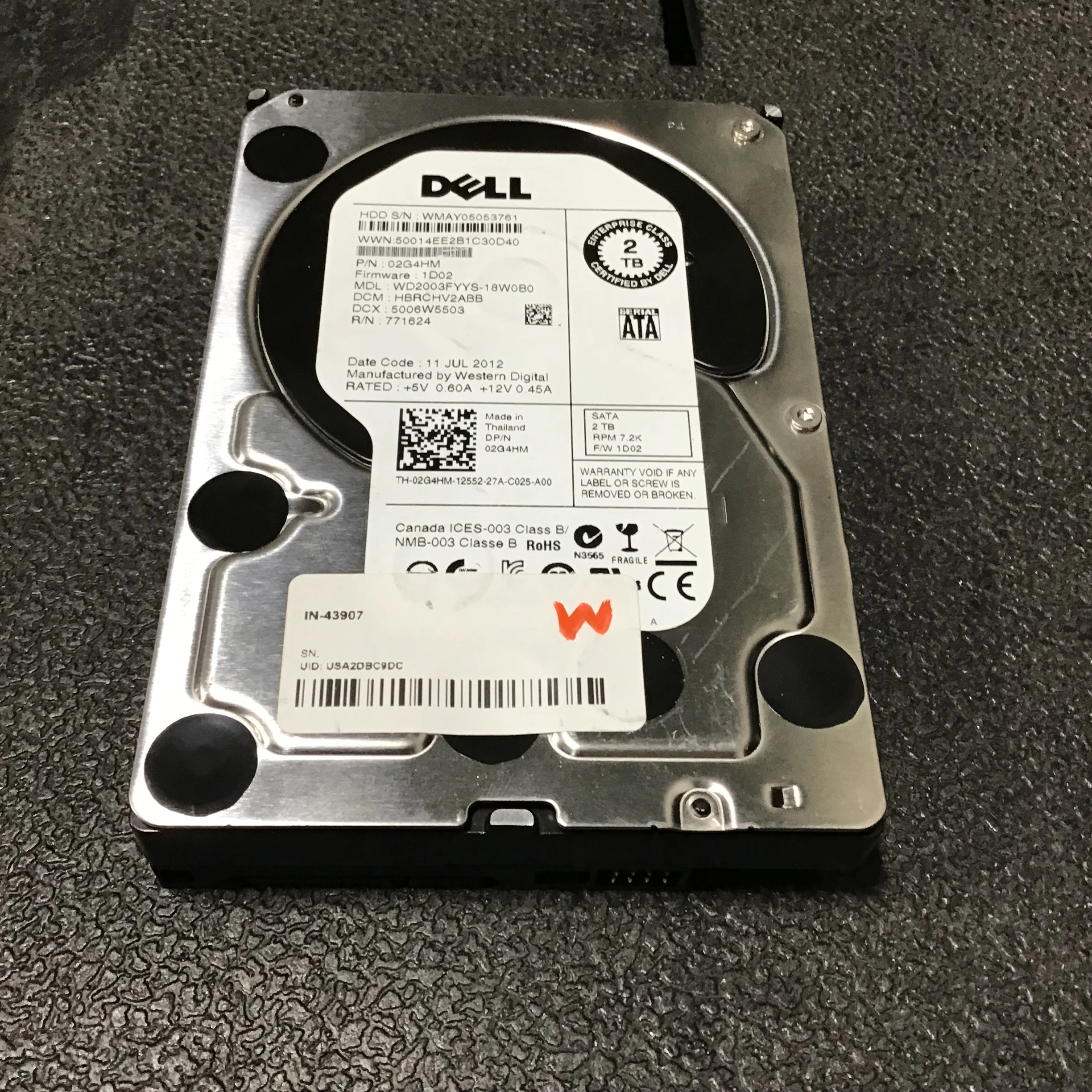 HDD - SATA - QTY: 439 - #SO-9982