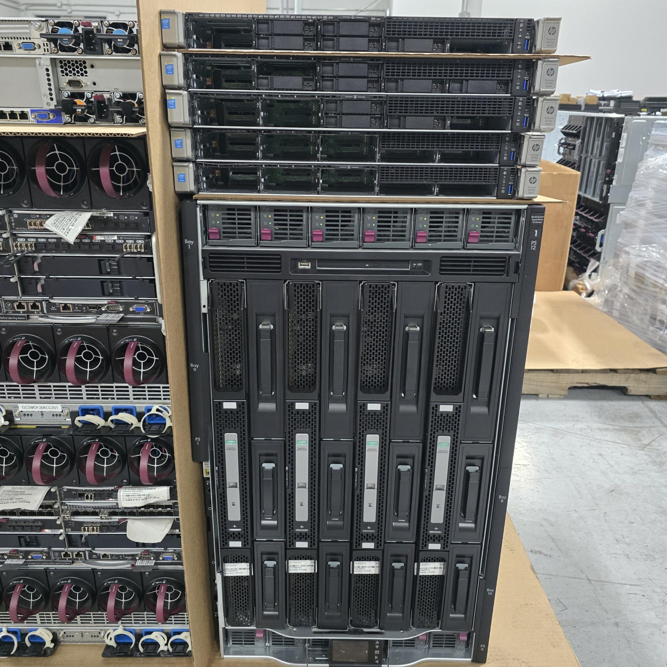 hp servers & switches – qty: 209 – #so 10153